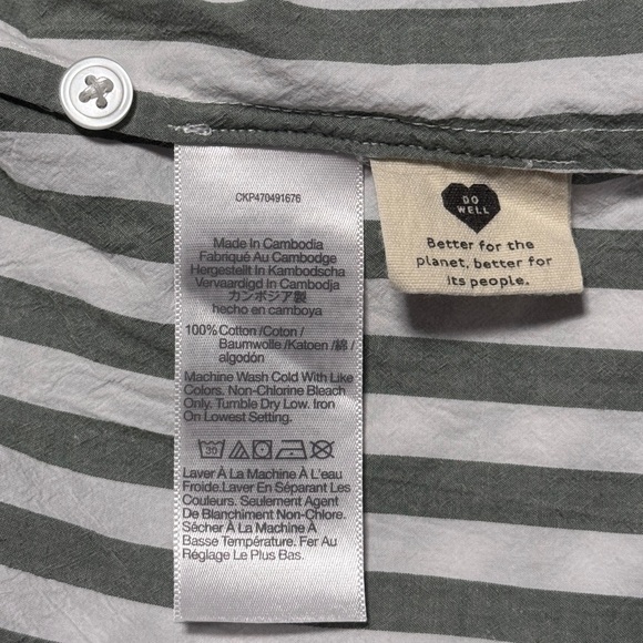 Madewell Multi Stripe Oversized Button Down Shirt Size S - Picture 7 of 8